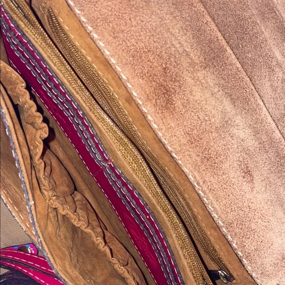 Patricia Nash Pink & Blue Polkadot Leather Purse Pinnacle Pushlock Crossbody Bag - Picture 6 of 17